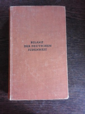 BILANZ DER DEUTSCHEN JUDENHEIT - ARNOLD ZWEIG (CARTE IN LIMBA GERMANA) foto