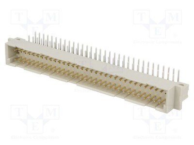 Conector DIN 41612 soclu tip C tată PIN 64 THT aurit 3A - PANCON foto