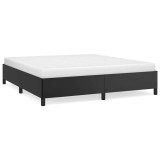 Cumpara ieftin Cadru de pat, negru, 160x200 cm, piele ecologica
