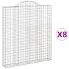 Cosuri gabion arcuite,8 buc., 200x30x220/240cm, fier galvanizat