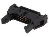 Soclu IDC 14 pini drept cu ejector aurit 5A 2,54mm