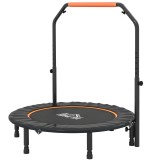 HOMCOM Trampolin Fitness Mini Pliabil de 45", cu M&acirc;ner Reglabil cu Spumă, Portocaliu | Aosom Romania