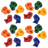 Pietre Catarat Copii vidaXL, 20 Bucati, Multicolor, Plastic PE, Kit Montaj Inclus, Interior/Exterior, Alpinism, Escalada, Rezistente