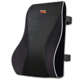 Perna lombara completa Linomag, Suport lombar pentru scaun de birou sau masina, Spuma cu memorie, Negru, 44 x 40 x 13cm