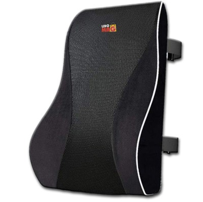 Perna lombara completa Linomag, Suport lombar pentru scaun de birou sau masina, Spuma cu memorie, Negru, 44 x 40 x 13cm foto