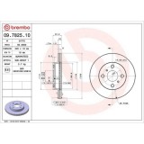 Set disc frana Toyota Yaris ( P1) 01.99-12.05, Fata, 235X18mm, ventilat, BREMBO