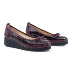 Pantofi Dama, Caspian, CAS-120-5826, Casual, Piele Lacuita, Bordo