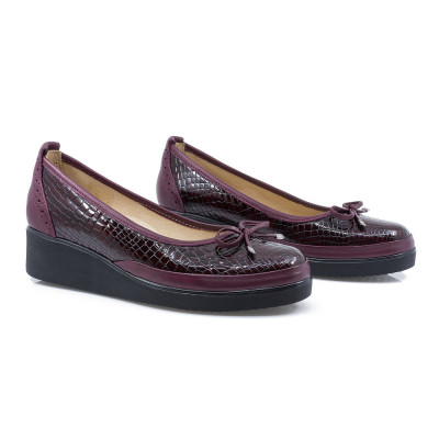 Pantofi Dama, Caspian, CAS-120-5826, Casual, Piele Lacuita, Bordo foto