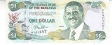 B11 - Bancnota foarte veche - Bahamas - 1 dolari - 2001