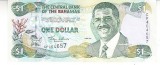 M1 - Bancnota foarte veche - Bahamas - 1 dolari - 2001