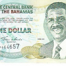 M1 - Bancnota foarte veche - Bahamas - 1 dolari - 2001