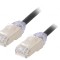 Patch cord F/UTP Cat6a negru 1m LSZH 28AWG