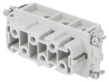 Conector dreptunghiular mamă 400V 41A 6 pini 6 PE