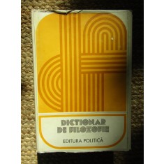 Dictionar de filozofie - Ed. Politica - 1978
