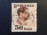 Rom&acirc;nia Regat - Regele Carol al II-lea ( 1930&ndash;1934) - 50 BANI Brun cu Ștampilă Poștală "CERNĂUȚI" și Datier 1938 (Dintelat, Ștampilat) RO1