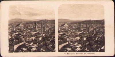 ST41N Firenze, Panorama dal Campanile, stereoscopic photo foto