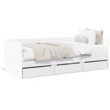 Cumpara ieftin Pat de zi cu sertare fara saltea, alb, 75x190 cm