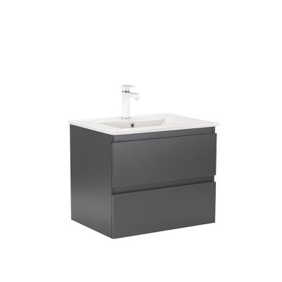 Dulap inferior Vario Forte 60 cu lavoar antracit-antracit foto