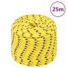 VidaXL Frânghie de barcă, galben, 12 mm, 25 m, polipropilenă