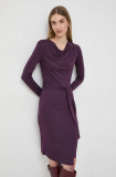 Marella rochie culoarea violet, midi, drept