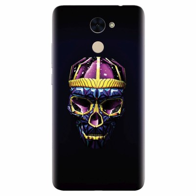 Husa silicon pentru Huawei Y7 Prime 2017, Colorfull Skull foto