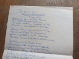 MANUSCRIS. POEZIE SEMNATA DE POETUL IUSTIN ILIESIU DEDICATA PICTOR. L.BORDEAUX