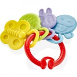 Jucarie Dentitie Rattle Teether BabyJem Rosu +3 Luni BPA Free Plastic Nontoxic Calmeaza Gingiile