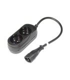 Cablu alimentare adaptor de la UPS IEC C14 la 2x cupla schuko 0.3m, Oem