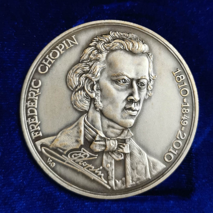 Raritate Medalie Frederic Chopin Monetaria Statului Triaj mic 150 ex