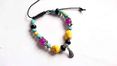 bratara onix , jad, turcoaz si howlite, bratara reglabila femei 32168 foto