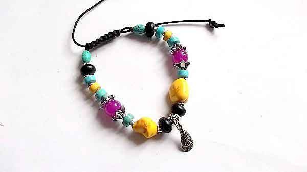 bratara onix , jad, turcoaz si howlite, bratara reglabila femei 32168