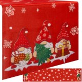 Traversa de masa de Craciun 180x40 cm cu gnomi decorativi Ruhhy