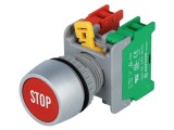 Comutator Acționat prin Apăsare 22mm 1NC 1NO