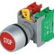 Comutator Acționat prin Apăsare 22mm 1NC 1NO