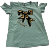 Tricou fetita, model cu fundita, marime 110 cm