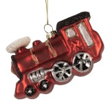 Cumpara ieftin Set 6 ornamente brad Craciun Trenulet sticla multicolora X-mas 10x4x5 cm