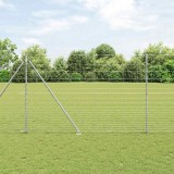 Gard de C&acirc;mp 1.6x25 m din Oțel Galvanizat