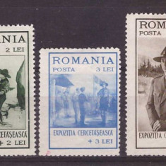 1931 - Expozitia Cercetaseasca, serie nestampilata cu sarniere