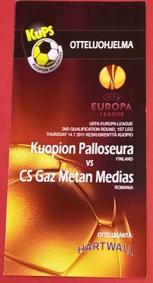 Program meci fotbal KUPS PALLOSEURA-GAZ METAN MEDIAS (Europa League 14.07.2011) foto
