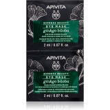 Apivita Express Beauty Eye Mask Gingko Biloba masca pentru ochi &icirc;mpotriva ridurilor și a cearcănelor &icirc;ntunecate 2 x 2 ml