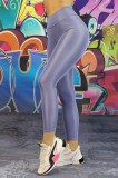 G799-10 Colanti sport/casual cu talie inalta din material elastic lucios, S, XS