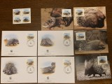 Leshoto - porc spinos - serie 4 timbre MNH, 4 FDC, 4 maxime, fauna wwf