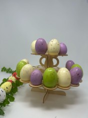 Suport etajat pentru oua din lemn