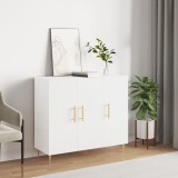 vidaXL Dulap, alb, 90x34x80 cm, lemn compozit