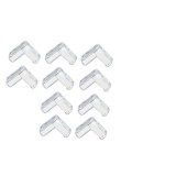 Set 10 Coltare din Silicon pentru Protectie Ridicata la Colturile Mobilei, pentru Siguranta Copii, Triunghi, Transparent, CBD CORAL BEST DEALS Transpa