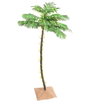 Palmier cu LED, 88 LED-uri alb calde, 150 cm foto