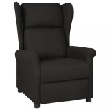 Cumpara ieftin Fotoliu rabatabil, negru, material textil