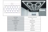 Sistem de Iluminare Plafon Hexagon / HoneyComb 4.33 x 2.28 m Performance AutoTuning