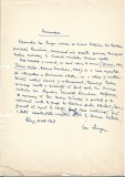 A3260N Document scris și semnat olograf de scriitorul Ion Lungu, 1967, Cluj