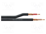 Cablu instrumental 2x0,23mm&sup2; Cu negru PVC REDS MUSIC 500m